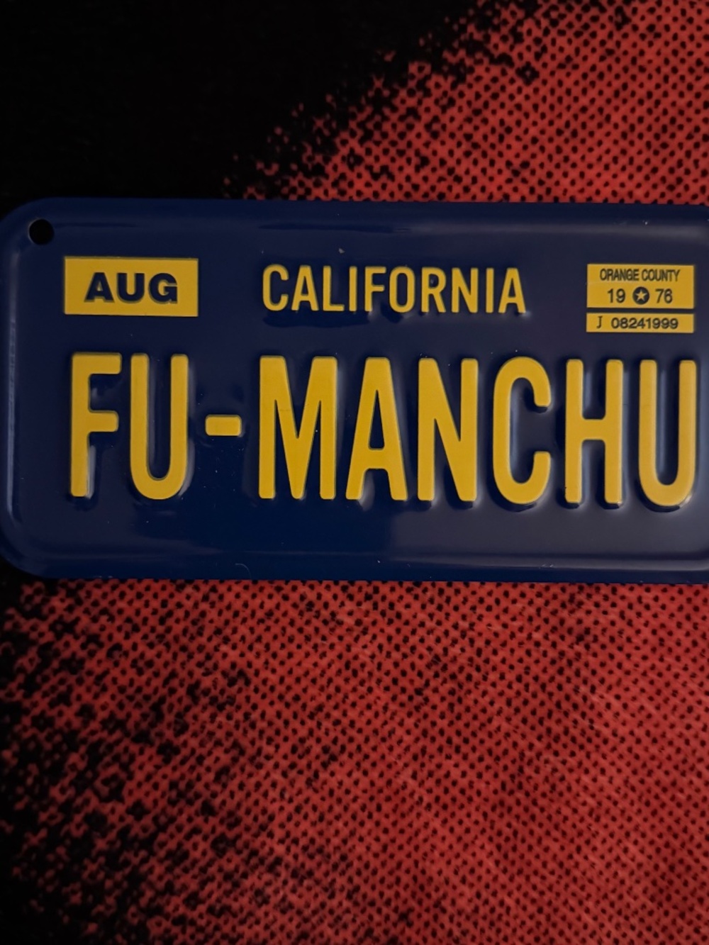 FU MANCHU 1999 Promo Mini License Plate (King of the Road era)